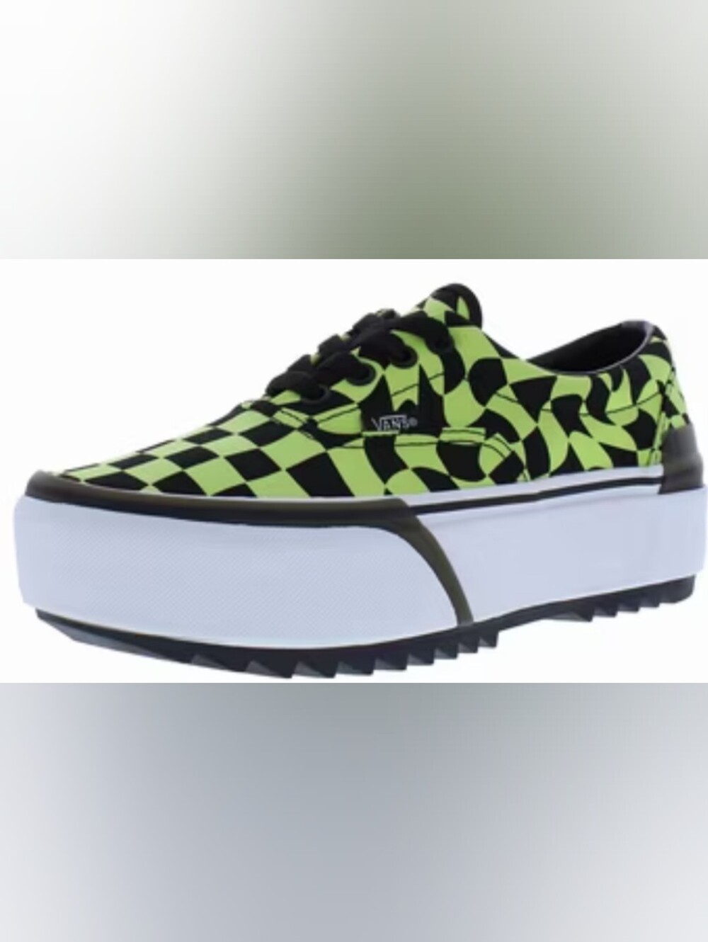 Vans Era Stacked "Warp Check" (Glow-in-the-Dark) Platform Sneakers Size 6